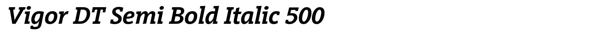 Vigor DT Semi Bold Italic 500 image